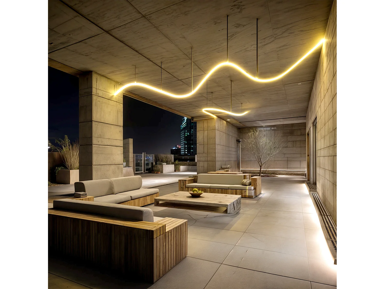 Bobina 50m Striscia LED Neon Regolabile 220V Giallo Semicircolare 180 7.5W/m IP67 Taglio 100cm Giallo