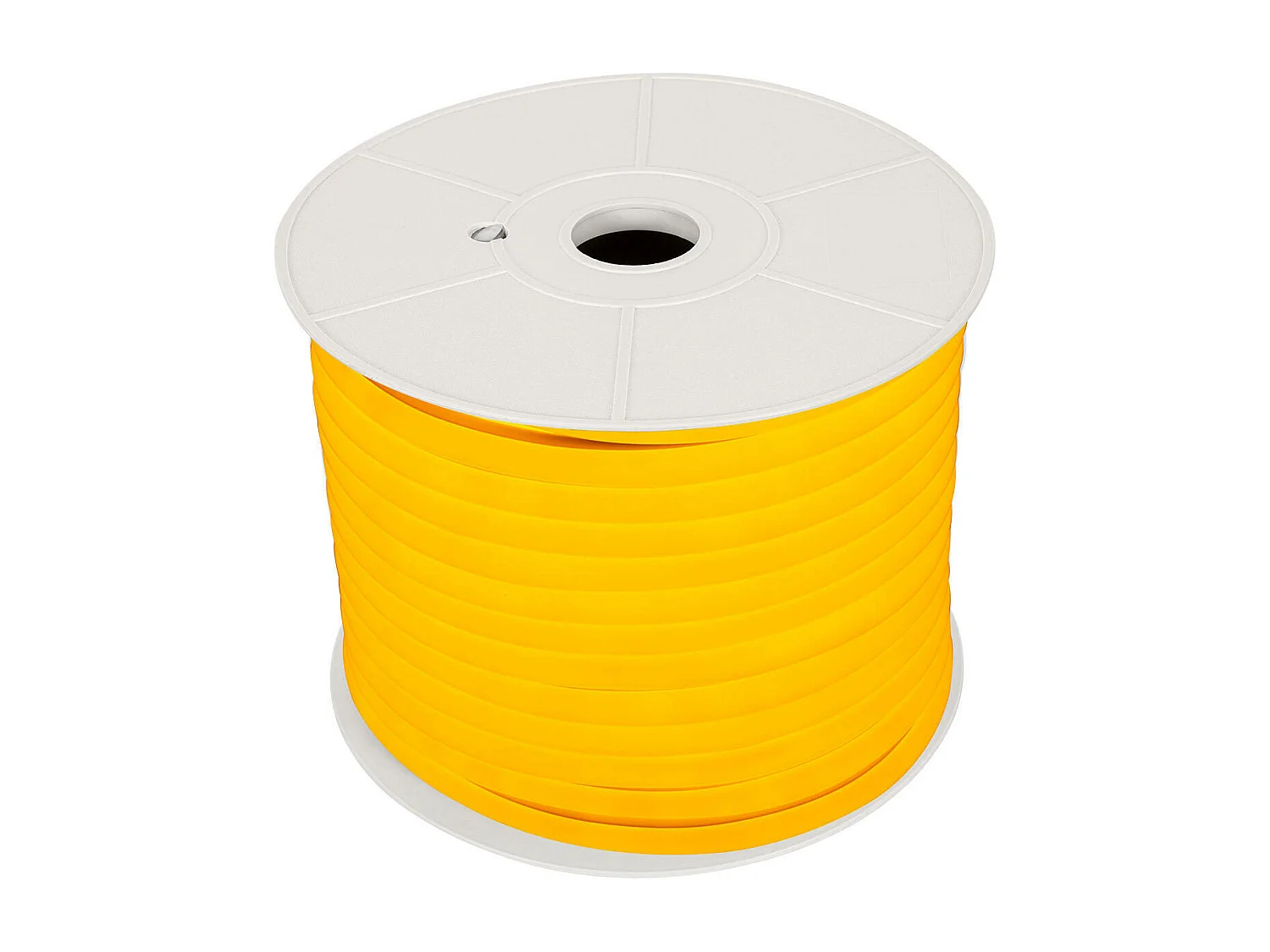 Ruban LED Néon Dimmable 220V BOBINE 50m Jaune Semi-Circulaire 180 7.5W/m Coupe 100cm IP67 Jaune