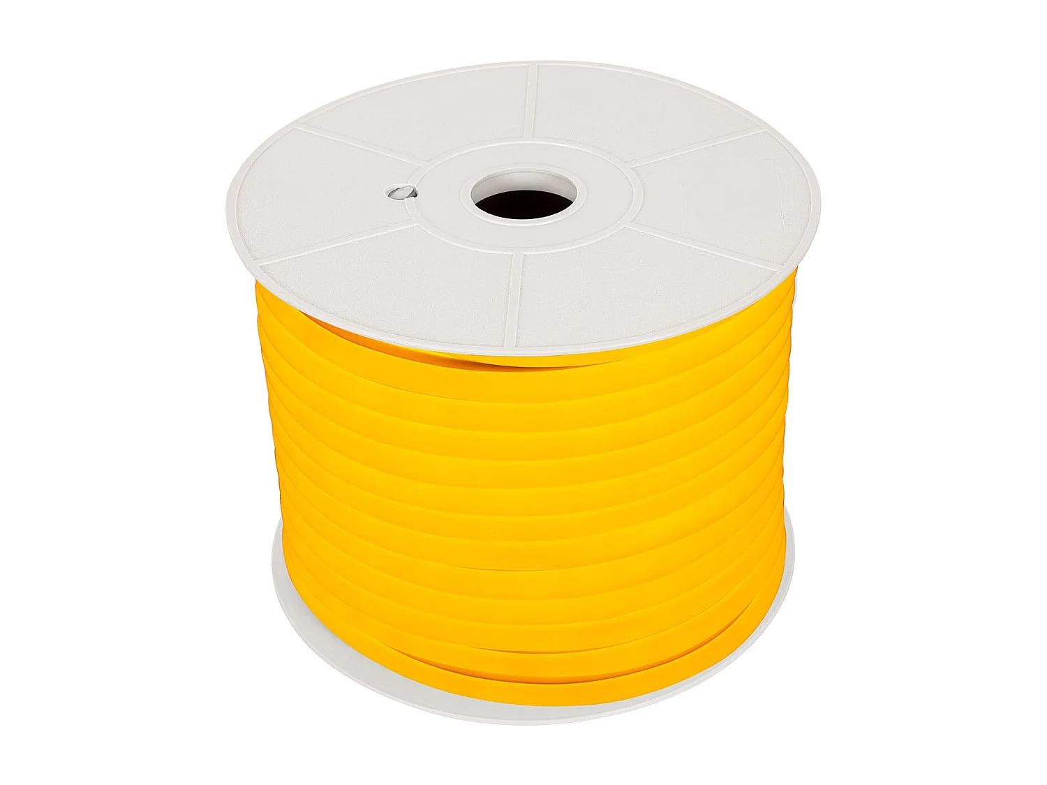 Tira LED Neón Regulable 220V BOBINA 50m Amarillo Semicircular 180 7.5W/m Corte 100cm IP67 Amarillo