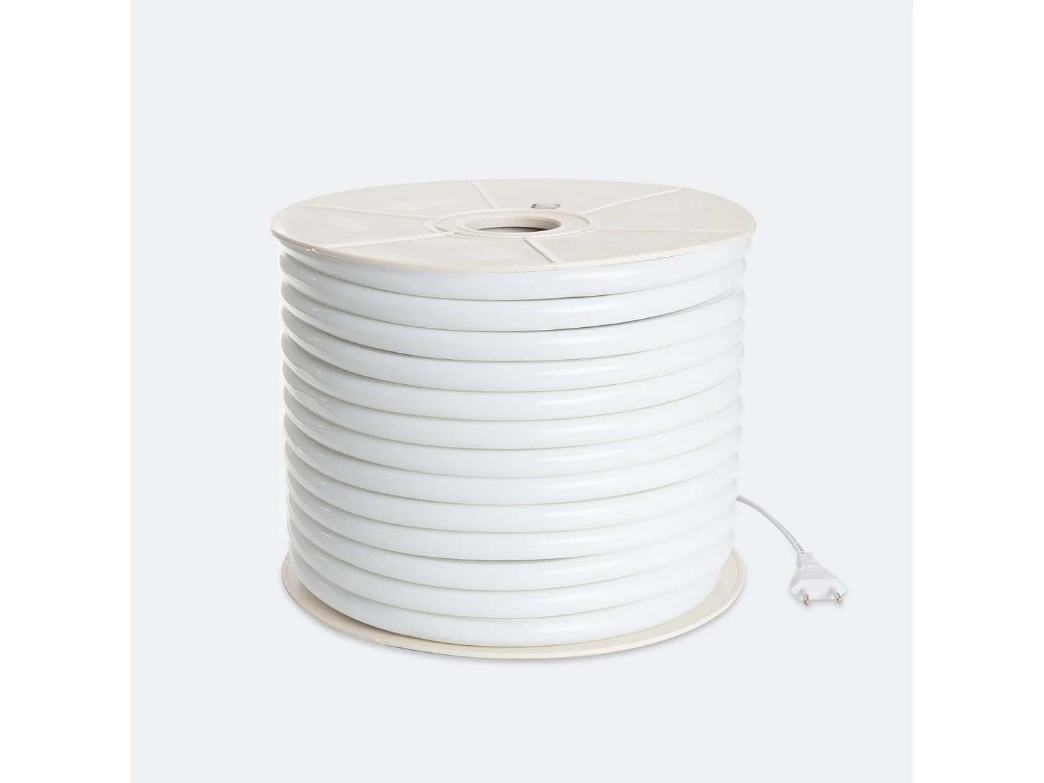Tira LED Neón Regulable 220V BOBINA 50m Amarillo Semicircular 180 7.5W/m Corte 100cm IP67 Amarillo
