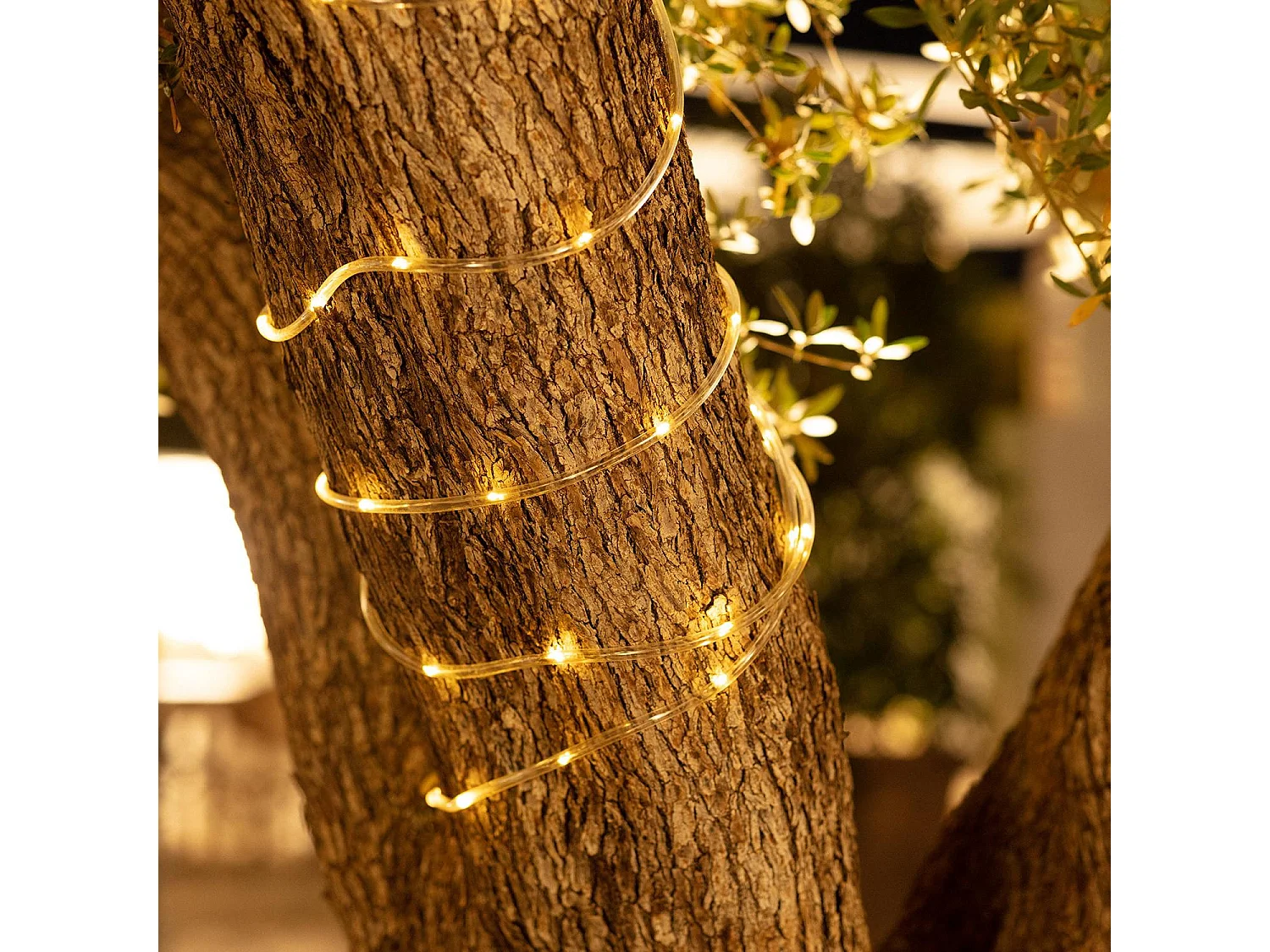 Guirlande Solaire Extérieure de Ruban LED 11m 3000K Blanc chaud