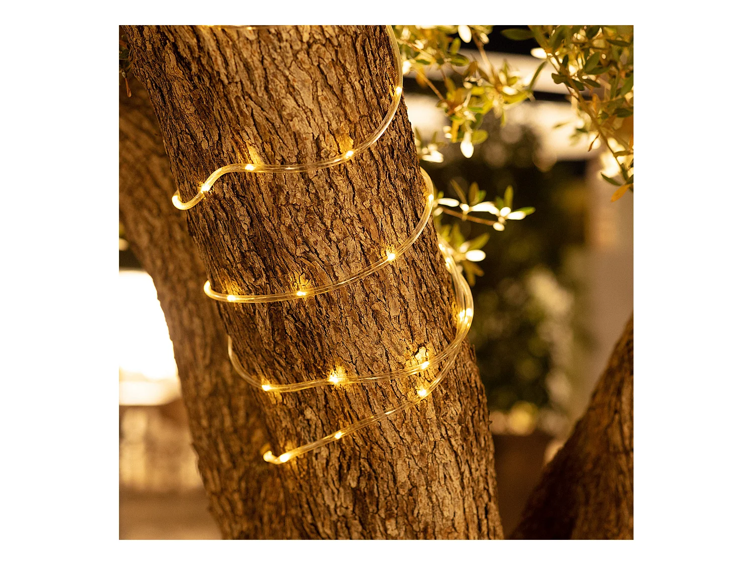 Guirlande Solaire Extérieure de Ruban LED 11m 3000K Blanc chaud