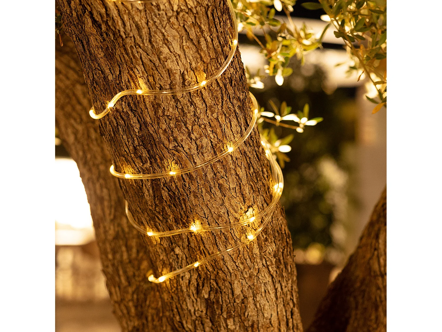 Guirlande Solaire Extérieure de Ruban LED 11m 3000K Blanc chaud