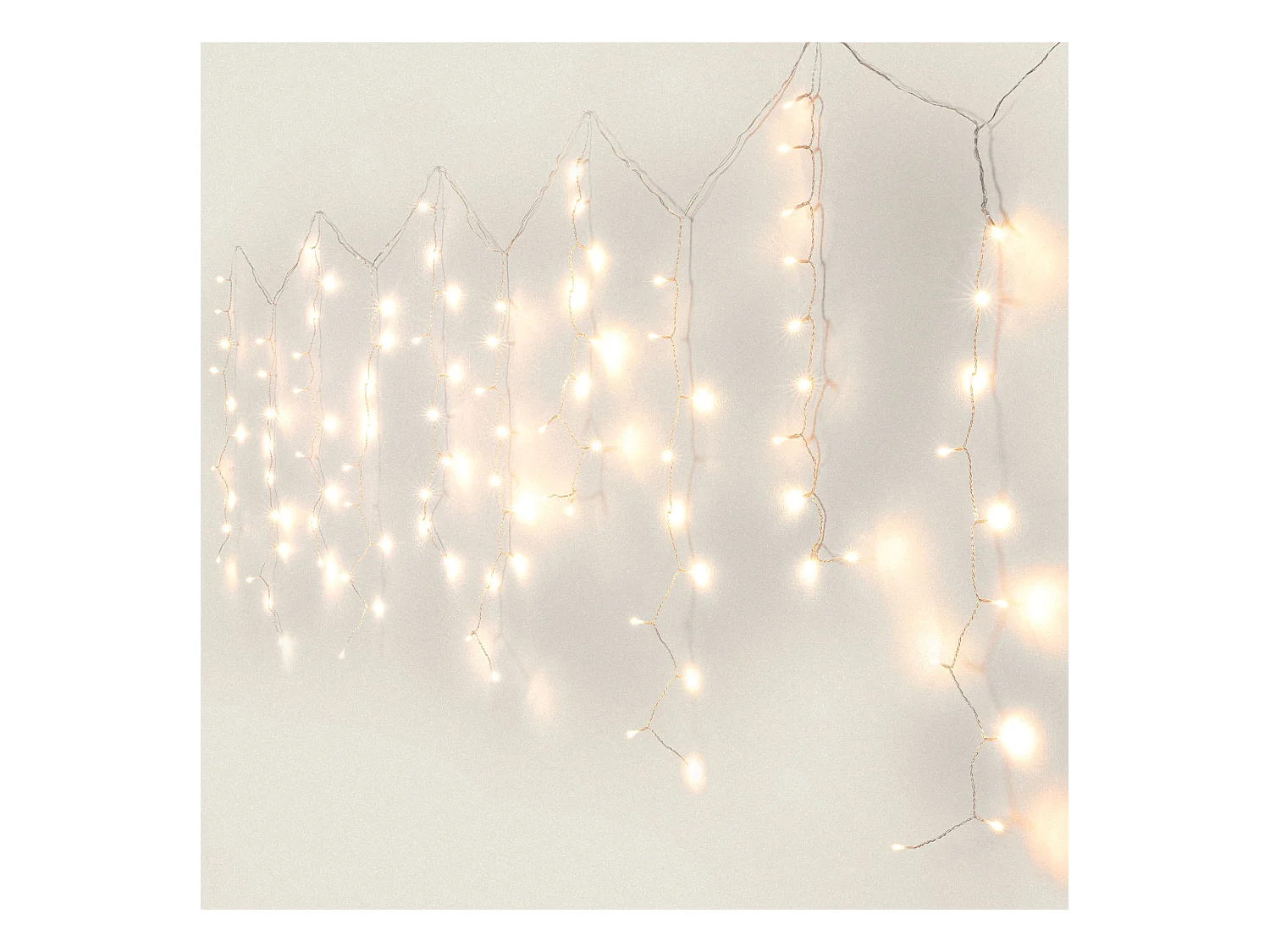 Rideau de Guirlande LED 3m 3000K Blanc chaud