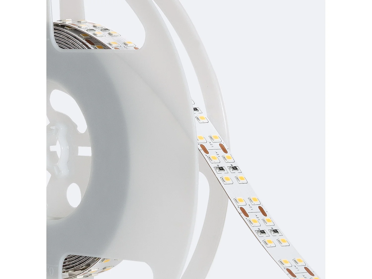 Ruban LED 12V SMD 204 LED/m 5m 17.5W/m 1700lm/m Double Largeur 14mm Coupe tous les 3cm IP20 5000K Blanc froid