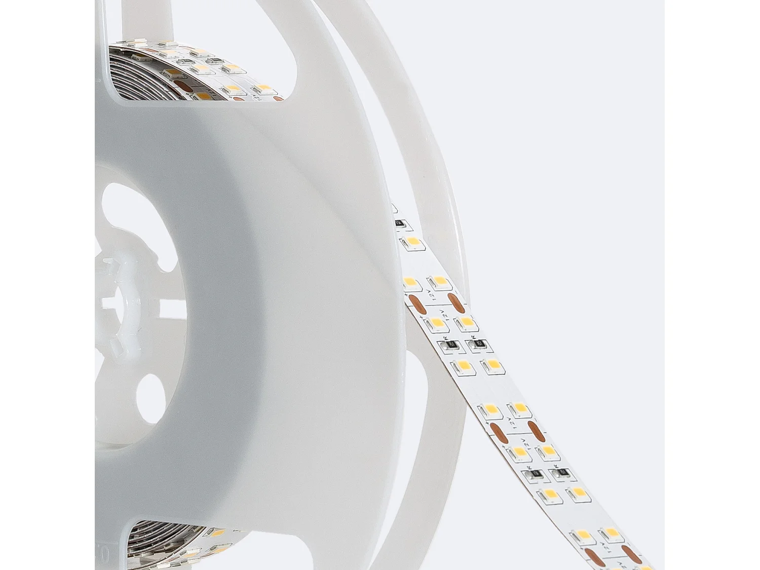 Ruban LED 12V SMD 204 LED/m 5m 17.5W/m 1700lm/m Double Largeur 14mm Coupe tous les 3cm IP20 5000K Blanc froid