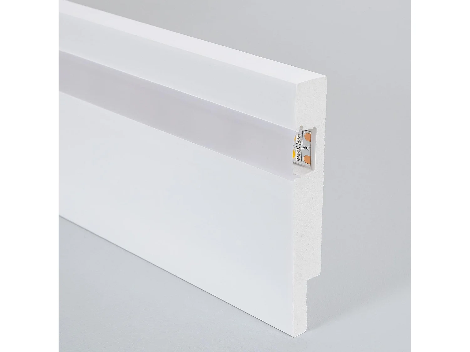 Moulure Plinthes Modern pour Rubans LED  6 m