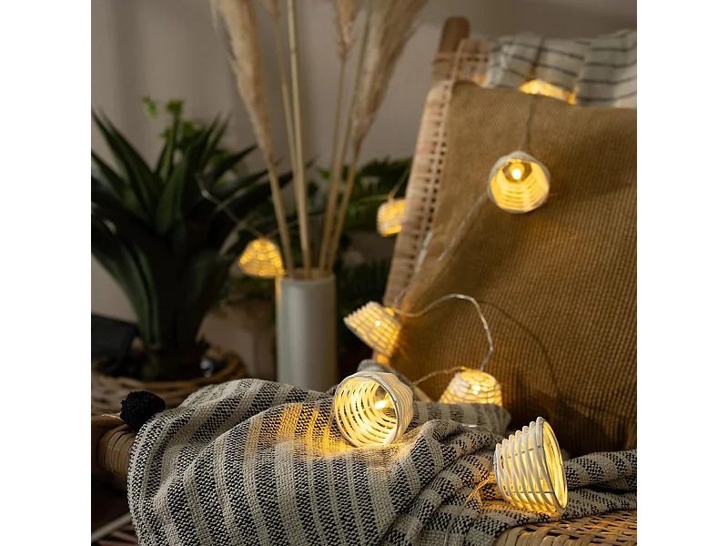 Guirlande LED Solaire Digha 1,8m  Blanc