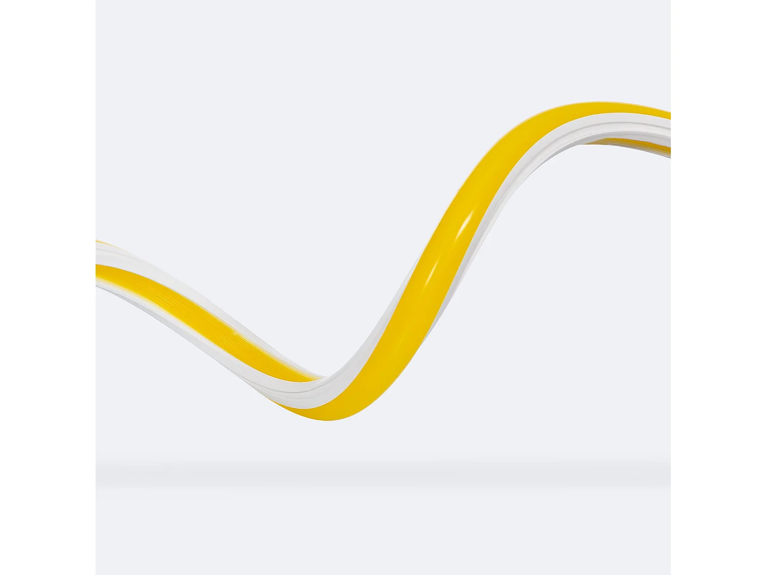 Bobine 100m Diffuseur de Silicone 8mm pour Enseigne de Néon LED Jaune