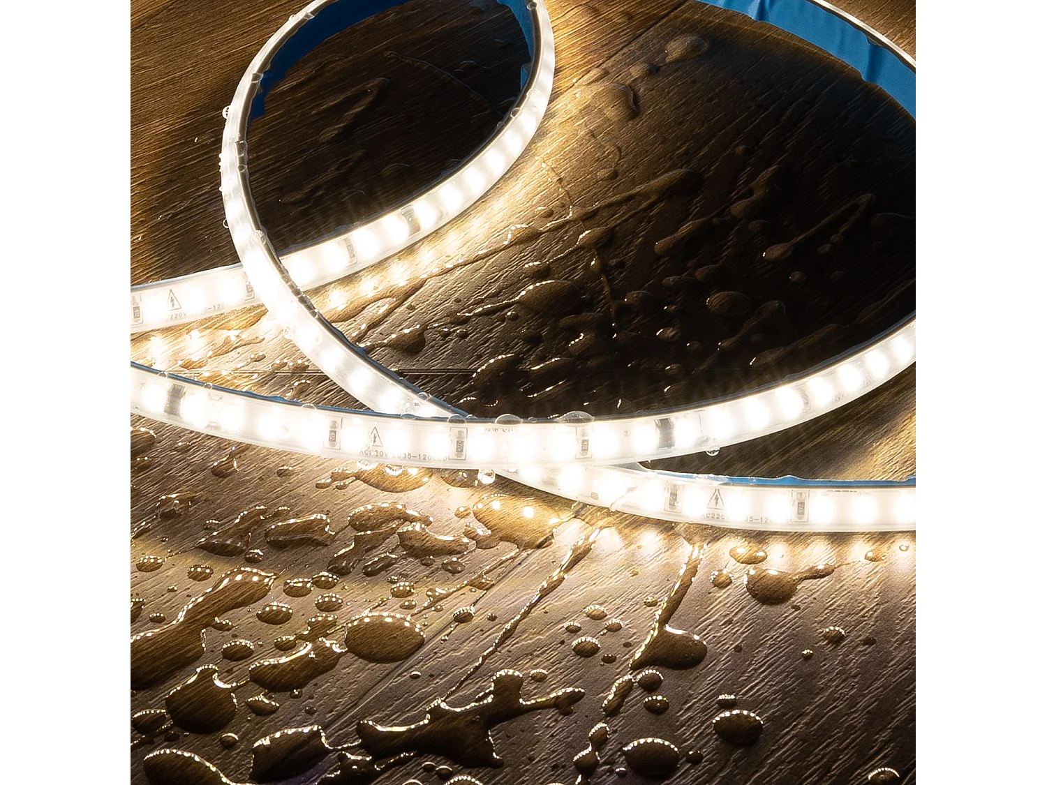 Ruban LED Dimmable 220V SMD Auto-redressement 120 LED/m BOBINE 20m 7W/m 700lm/m Largeur 9mm Coupe 10cm IP67 4000K Blanc neutre