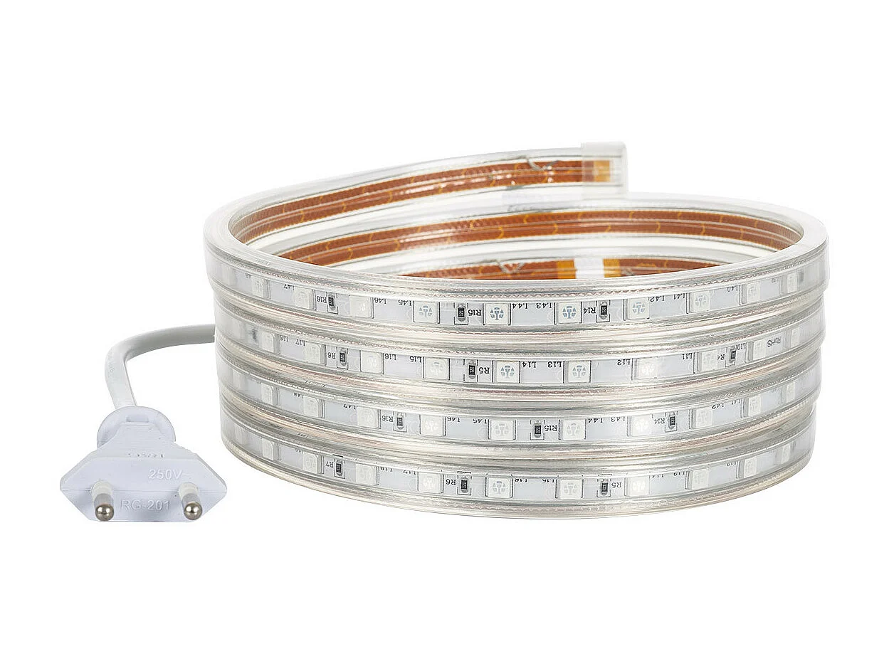 Ledkia Ruban LED Dimmable 220V AC 60LED/m Rouge IP65 sur Mesure Largeur 14mm Coupe tous les 100cm