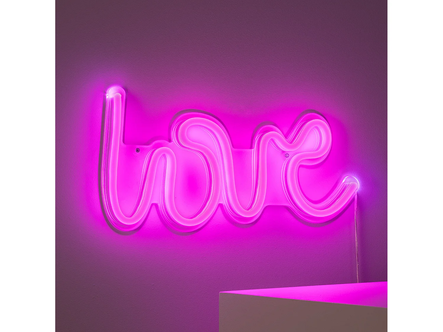 Enseigne Néon LED "LOVE" Rose