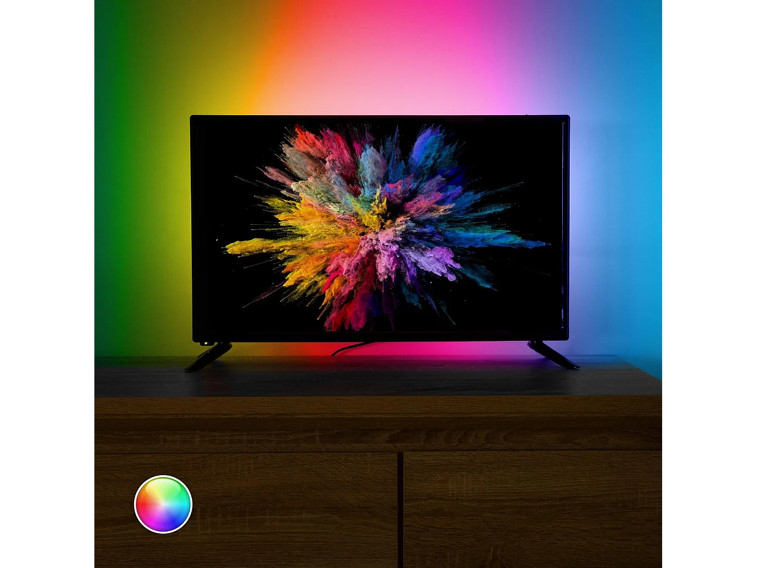 Bobina 2m Striscia LED 5V RGB 30 LED/m IP65 Kit con USB per TV RGB