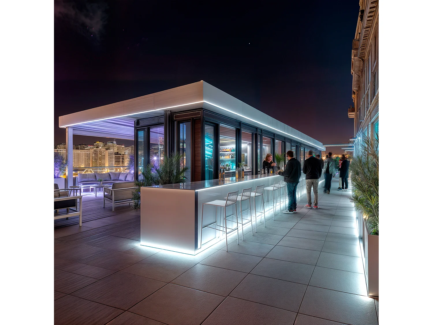 Bobina 50m Striscia LED Neon 24V 9.5W/m NFLEX6 IP65 Taglio 5cm Bianco Freddo