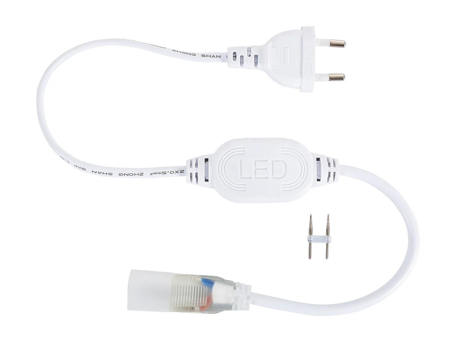 Ruban LED Néon Dimmable 220V Blanc Chaud Semi-Circulaire 180 7.5W/m Coupe 100cm IP67 Sur mesure 2 m