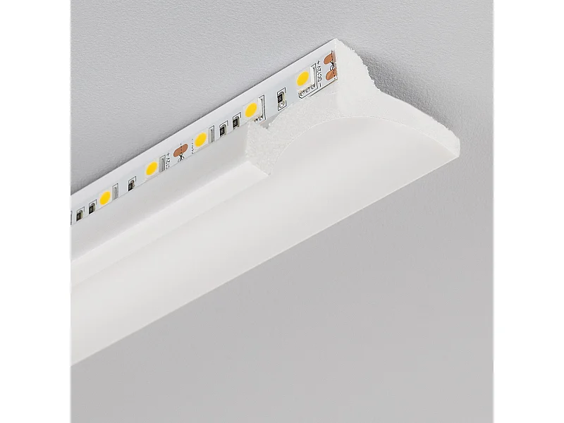 Modanatura per Striscia LED 2m Arco Bianco