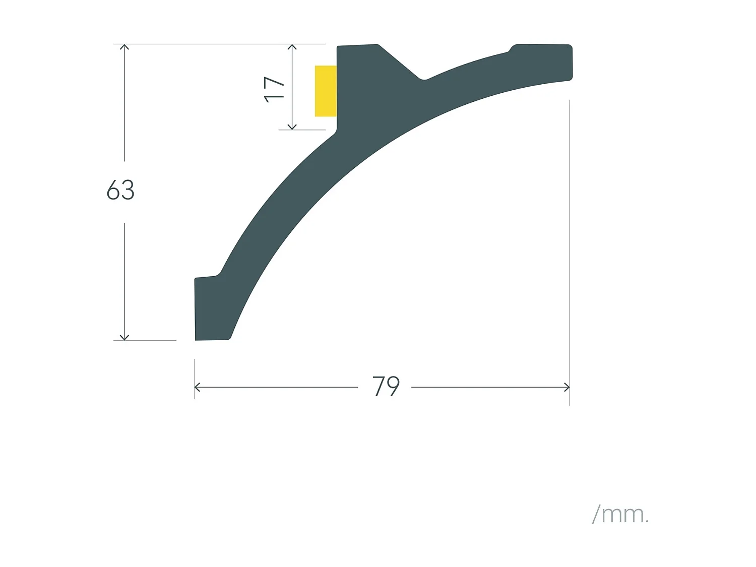 Moulure Arc 2m pour Ruban LED Blanc