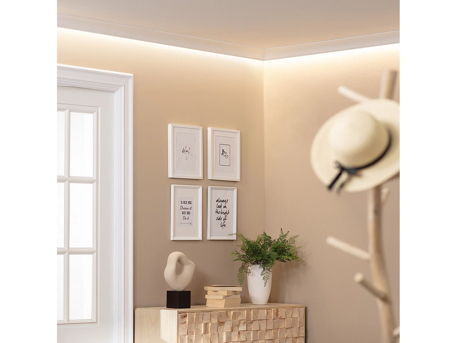 Moulure Arc 2m pour Ruban LED Blanc