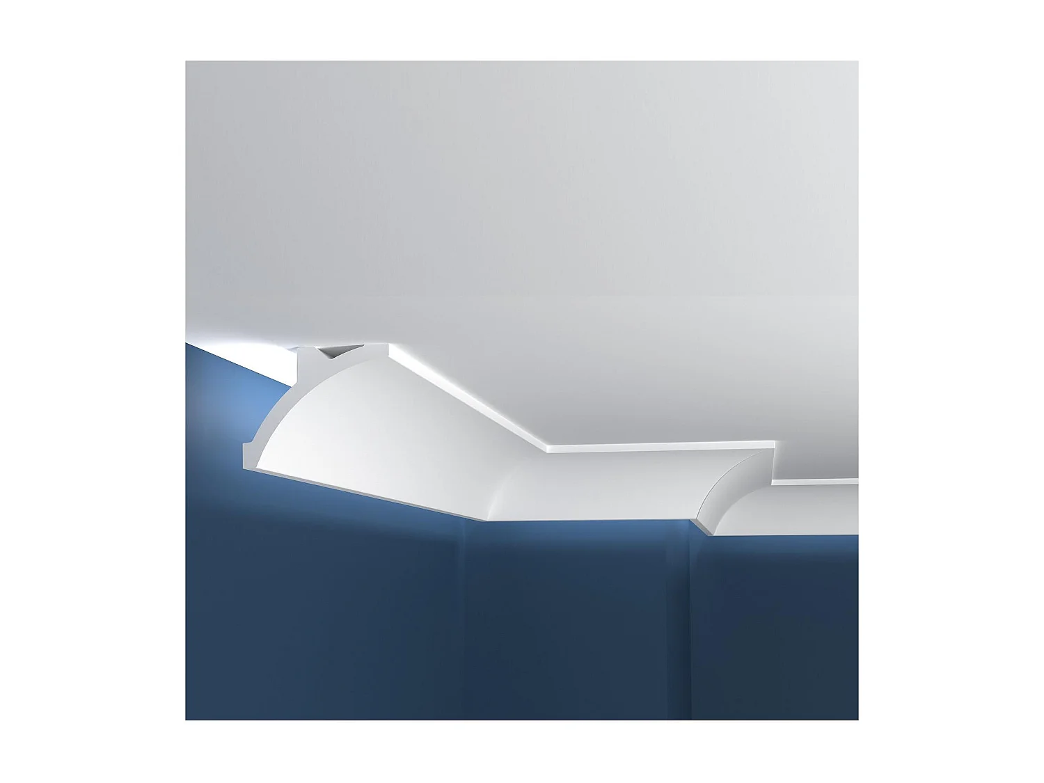 Moulure Arc 2m pour Ruban LED Blanc