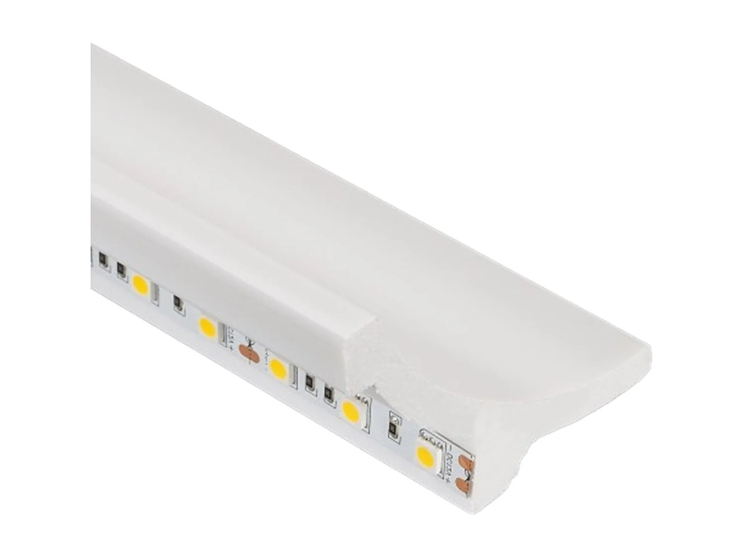 Moulure Arc 2m pour Ruban LED Blanc
