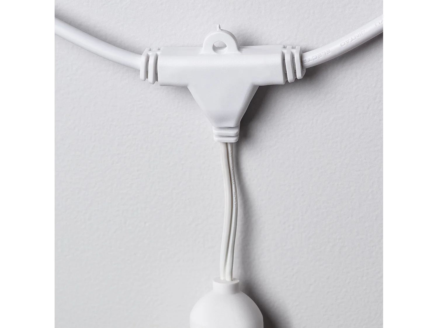 Guirlande Extérieure avec 8 Douilles E27 5.5m Blanche IP65  Blanc