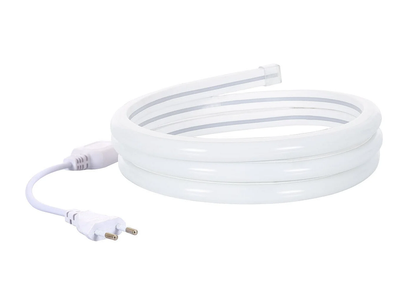 Striscia LED Neon Regolabile 220V Bianco Naturale Semicircolare 180 7.5W/m IP67 Taglio 100cm 4 m