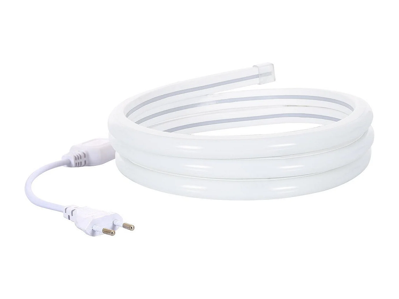 Striscia LED Neon Regolabile 220V Bianco Naturale Semicircolare 180 7.5W/m IP67 Taglio 100cm 4 m