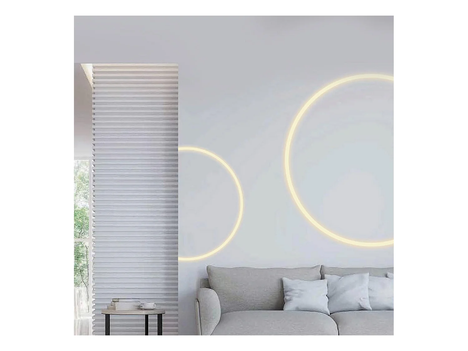 Perfil Neón SFLEX 24x18 Superficie Semicircular Curva Vertical para Tira LED IP20 hasta 15 mm 2 m
