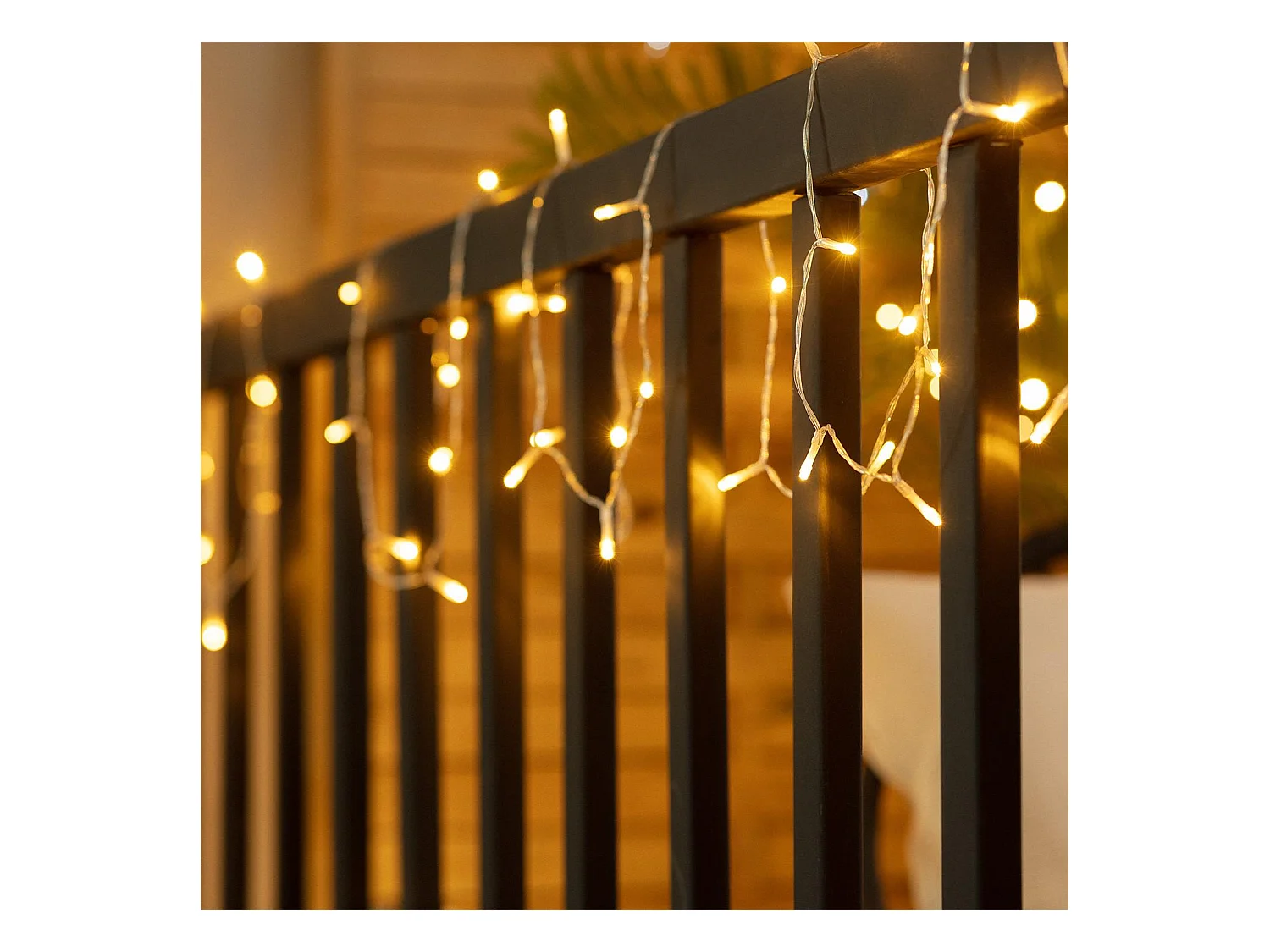 Guirlande LED Extérieure Solaire Lilas 5m  3000K Blanc chaud