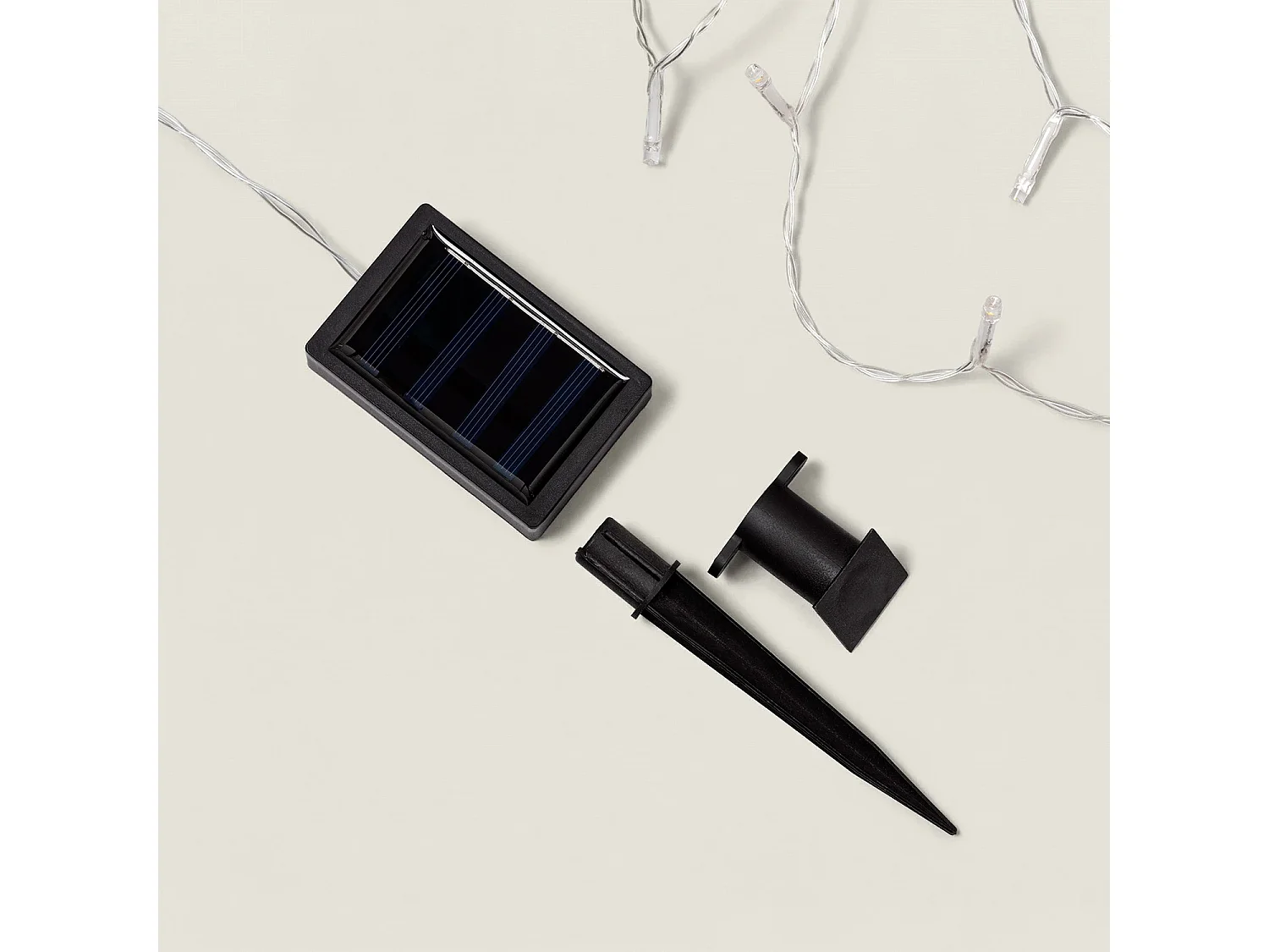 Guirlande LED Extérieure Solaire Lilas 5m  3000K Blanc chaud