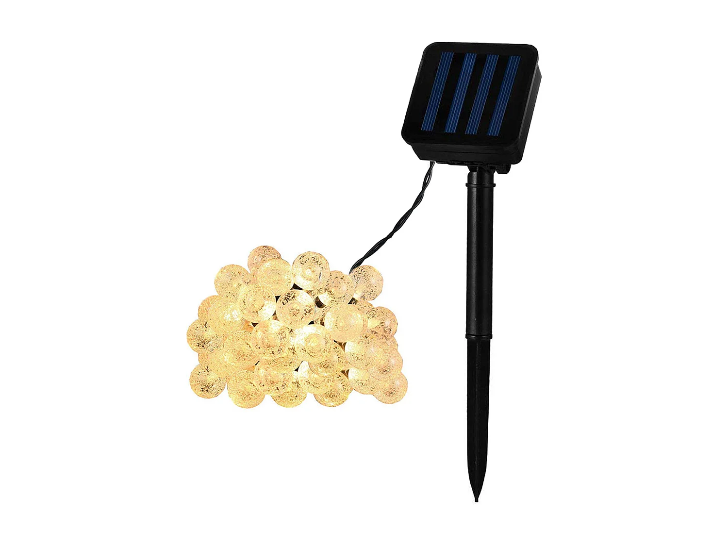 Guirlande LED Extérieure Solaire 30 Boules 5m 3000K Blanc chaud