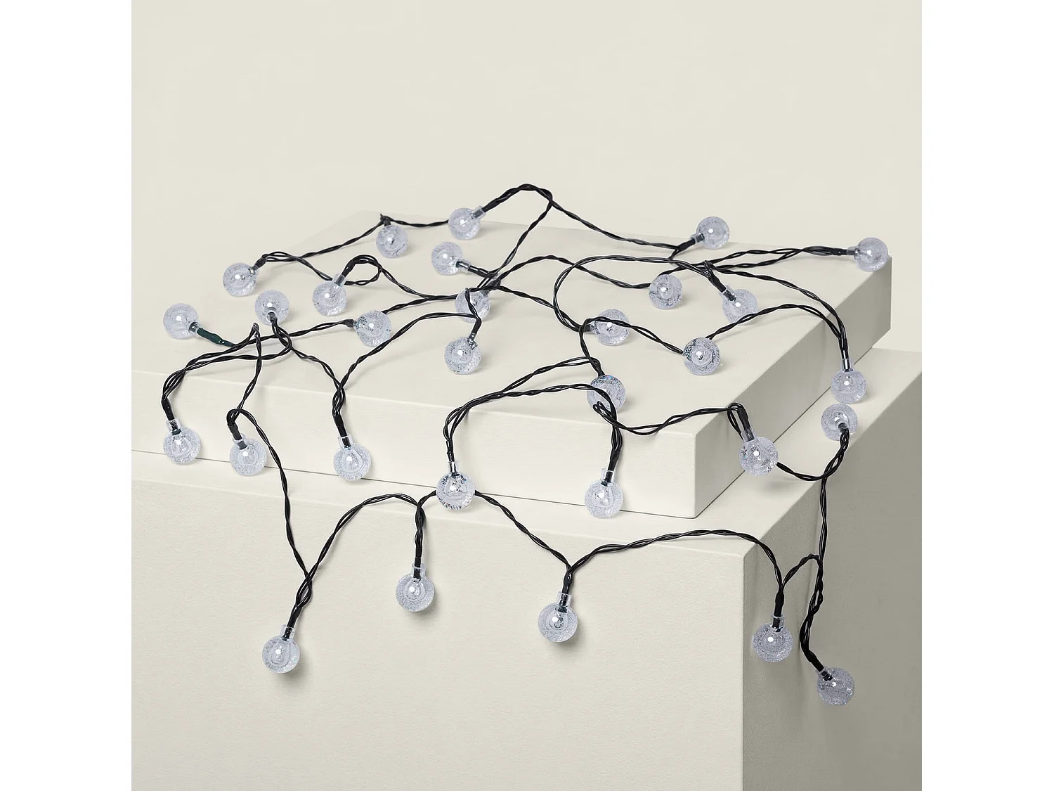 Guirlande LED Extérieure Solaire 30 Boules 5m 3000K Blanc chaud