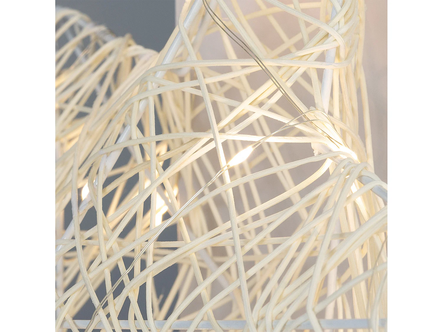 Stella con Ghirlanda di Luci LED Irawo 42x42 cm 3000K Bianco Caldo