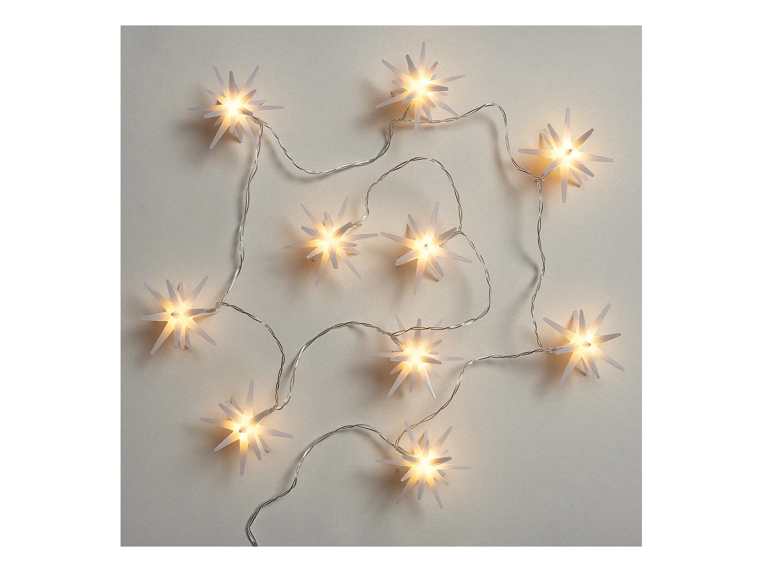 Ghirlanda di Stelle LED a Pile 1.4 m Bianco