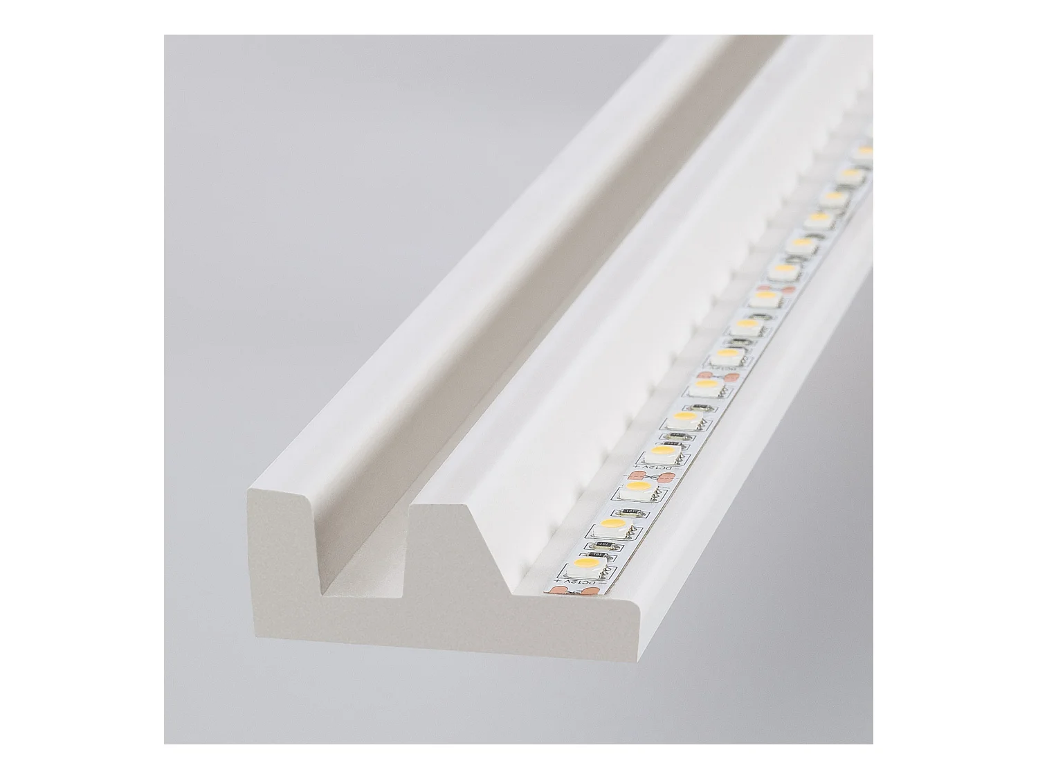 Moulure Modern 2m pour Ruban LED  Blanc