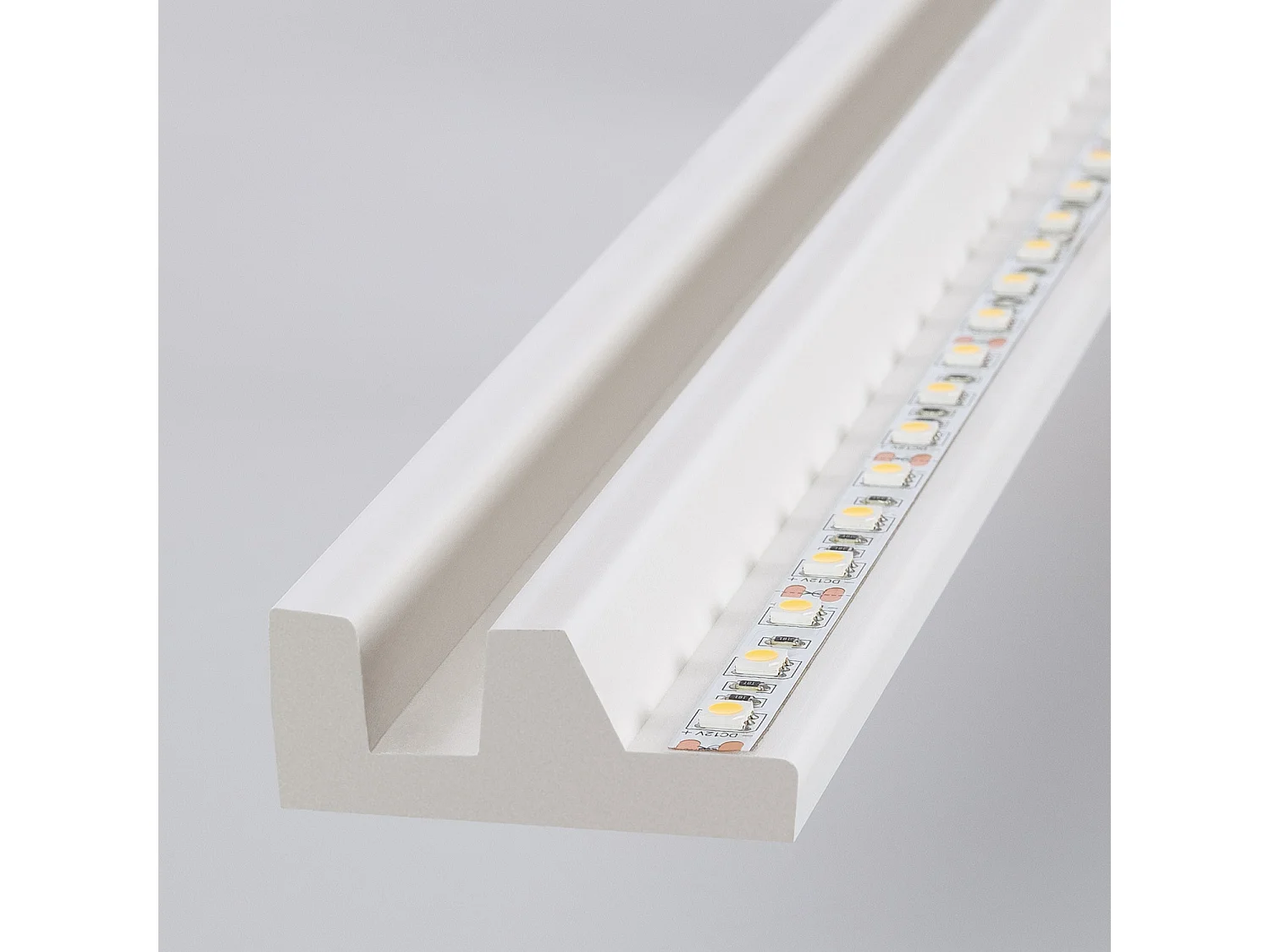 Moulure Modern 2m pour Ruban LED  Blanc