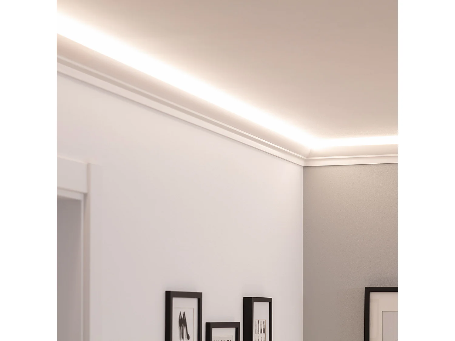 Moulure Modern 2m pour Ruban LED  Blanc