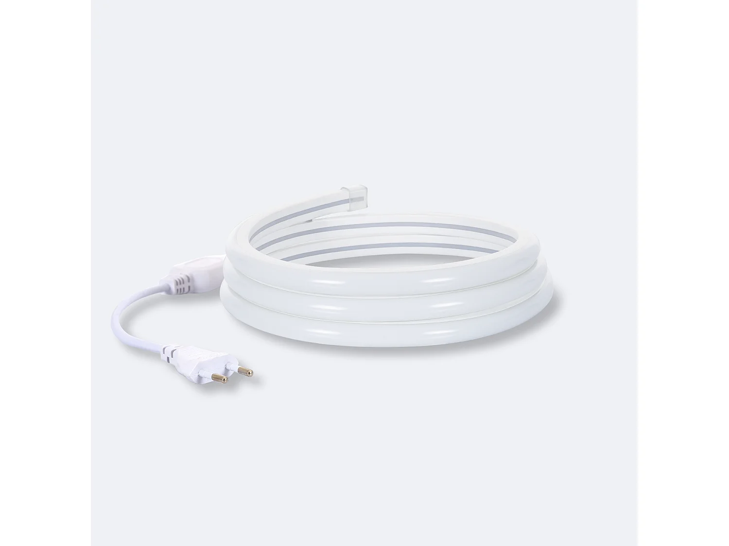 Tira LED Neón Regulable 220V Amarillo Semicircular 180 7.5W/m Corte 100cm IP67 a Medida 10 m