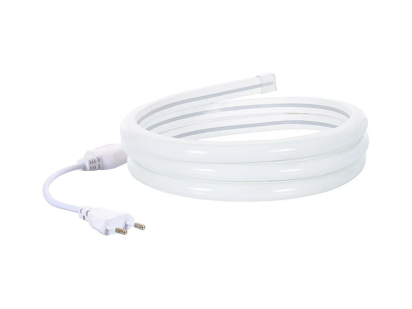 Striscia LED Neon Regolabile 220V Bianco Naturale Semicircolare 180 7.5W/m IP67 Taglio 100cm 15 m