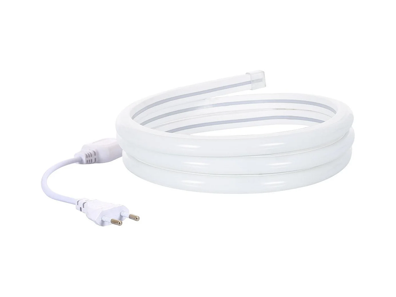 Striscia LED Neon Regolabile 220V Bianco Naturale Semicircolare 180 7.5W/m IP67 Taglio 100cm 15 m