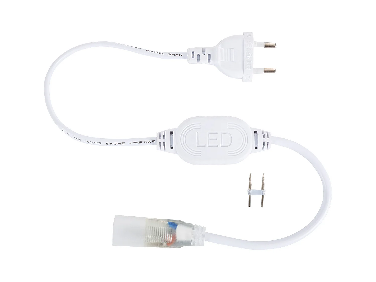 Striscia LED Neon Regolabile 220V Bianco Naturale Semicircolare 180 7.5W/m IP67 Taglio 100cm 15 m