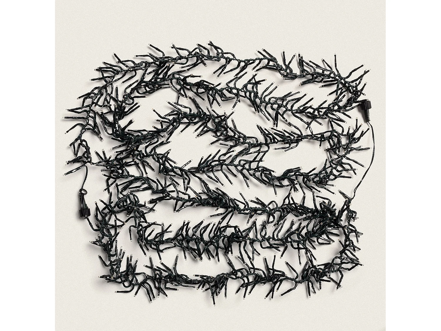 Extension 5.5 m pour Rideaux Guirlande LED Extérieurs Câble Noir Racimo 2700K Blanc chaud