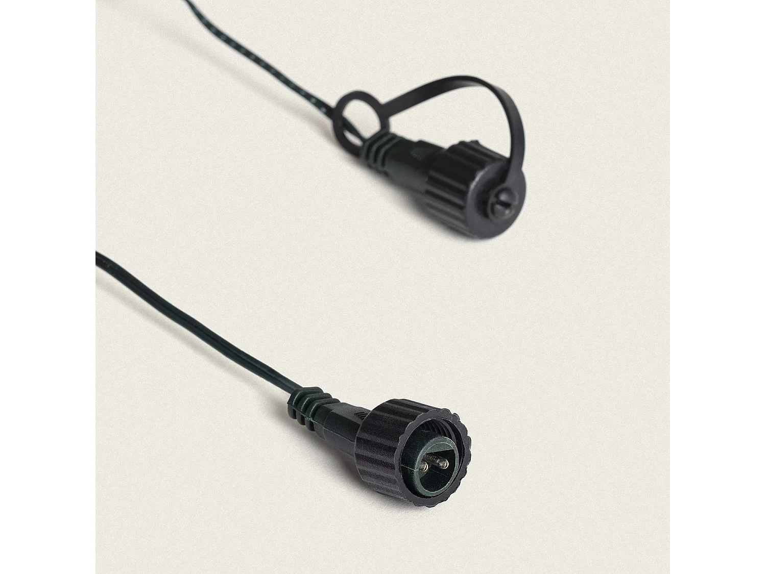 Extension 5.5 m pour Rideaux Guirlande LED Extérieurs Câble Noir Racimo 2700K Blanc chaud