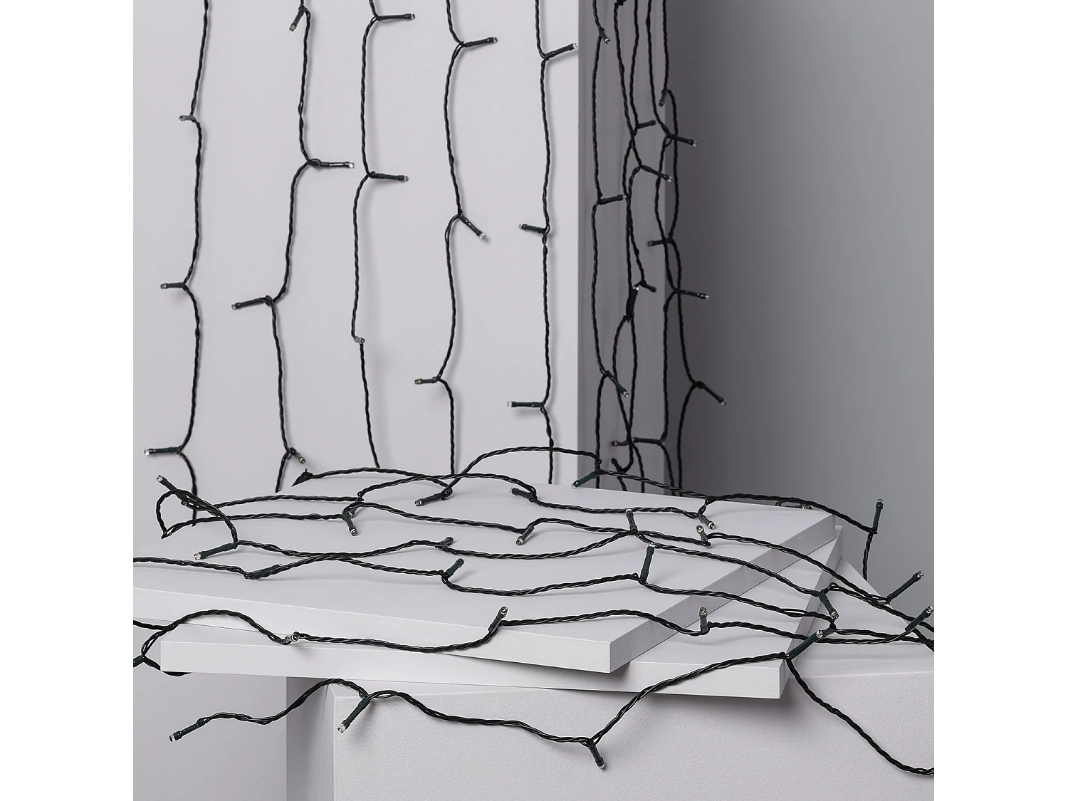 Guirlande LED Extérieure Solaire Câble 22m 3000K Blanc chaud