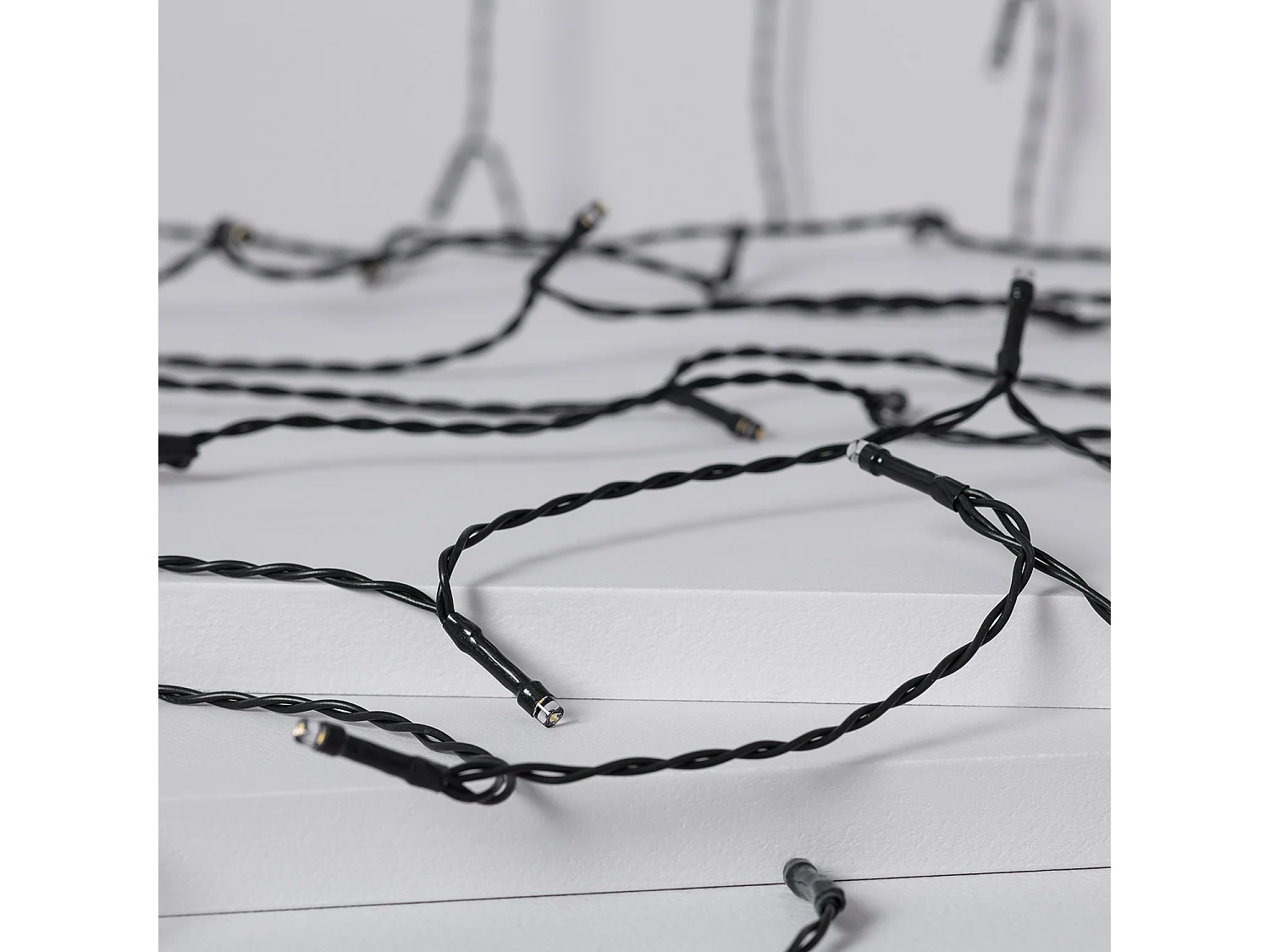 Guirlande LED Extérieure Solaire Câble 22m 3000K Blanc chaud