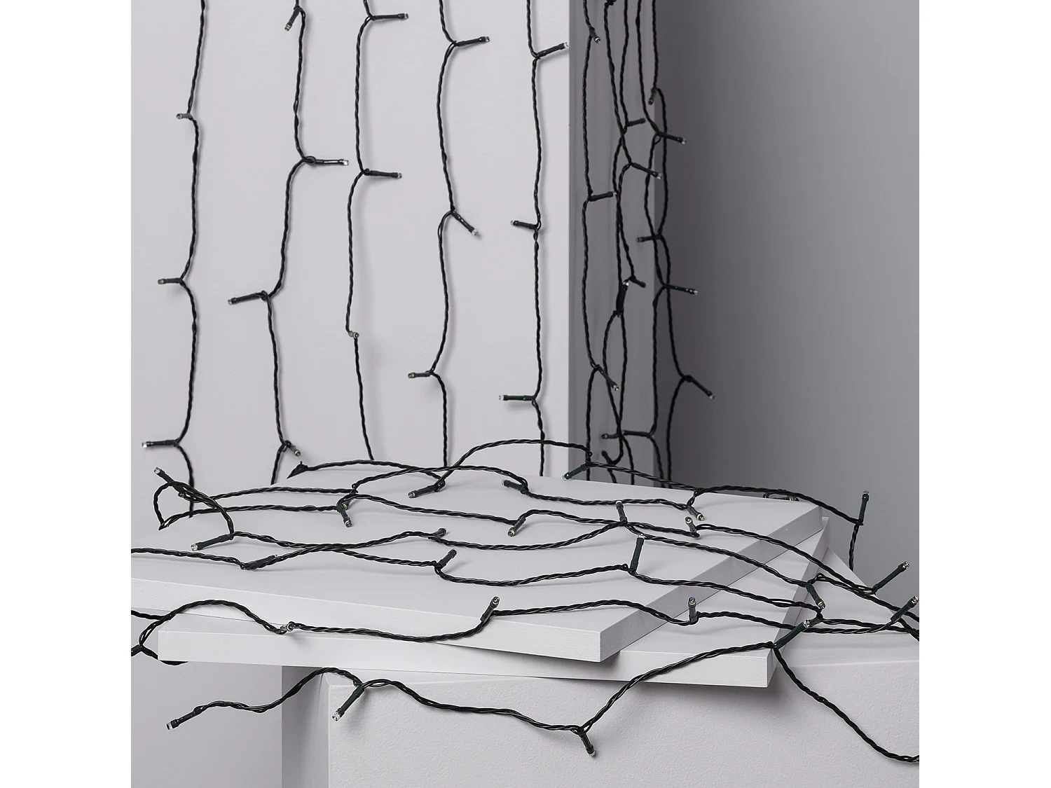 Guirlande LED Extérieure Solaire Câble 22m 3000K Blanc chaud