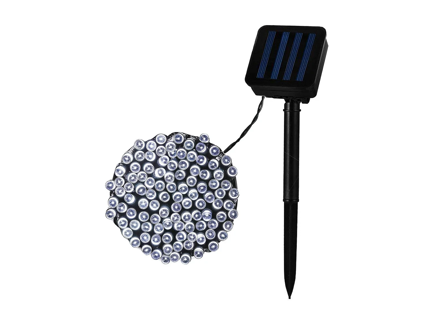 Guirnalda Solar Exterior Cable LED 22m  3000K Blanco Cálido