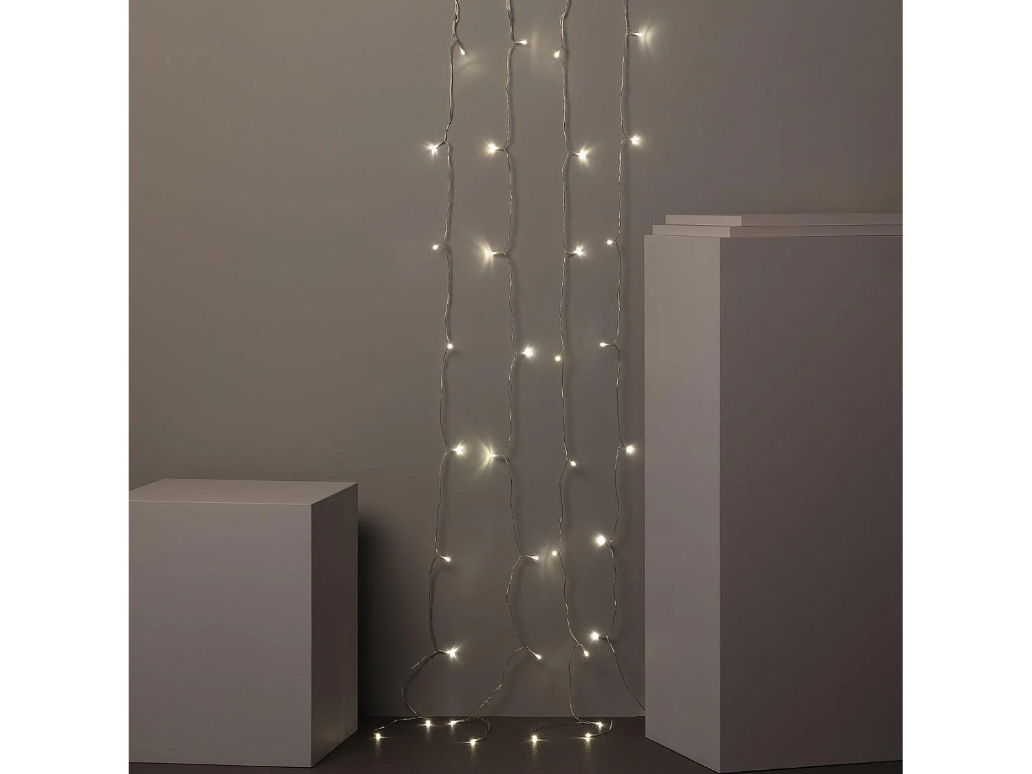 Guirlande LED Extérieure à Piles pour Parasol 2m  3000K Blanc chaud