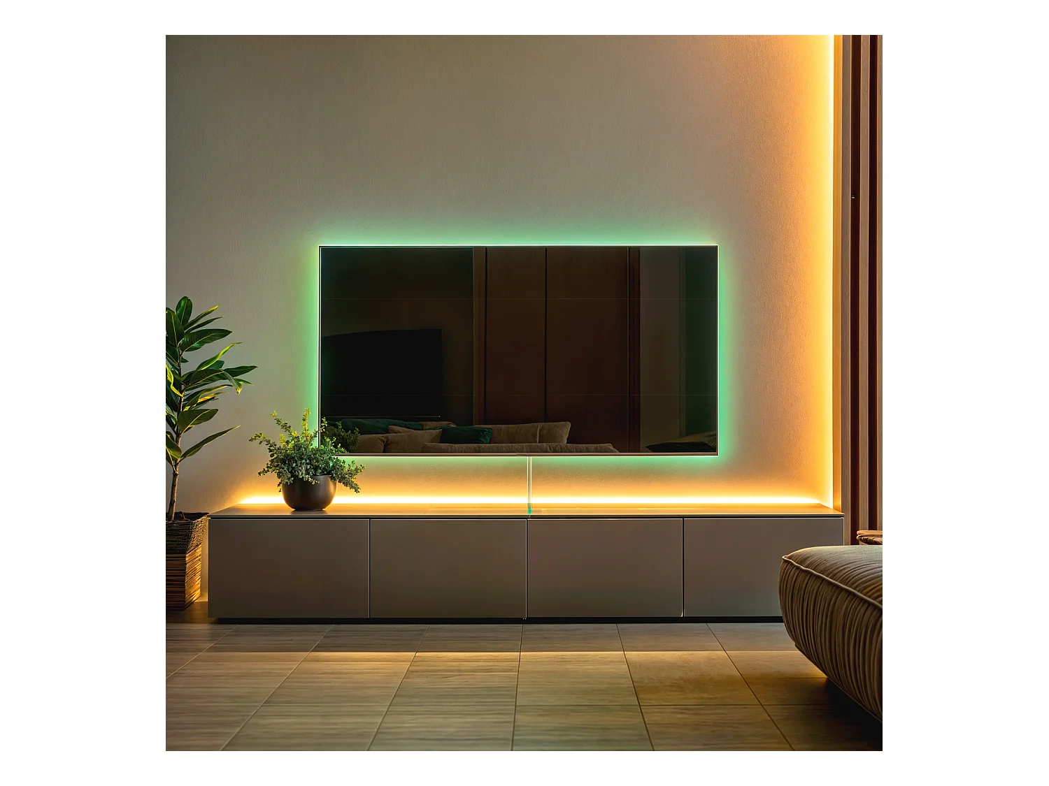 Ruban LED 5V RGB 24 LED/m 2m IP20 Kit avec USB pour Télévision RGB