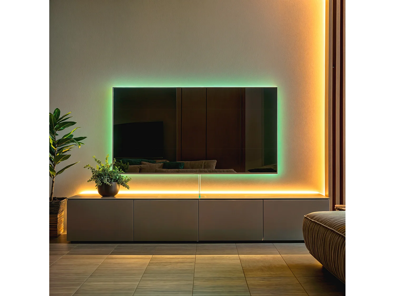 Ruban LED 5V RGB 24 LED/m 2m IP20 Kit avec USB pour Télévision RGB